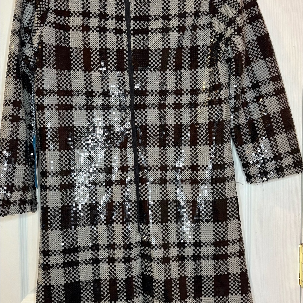 New Plaid Sequin Dress